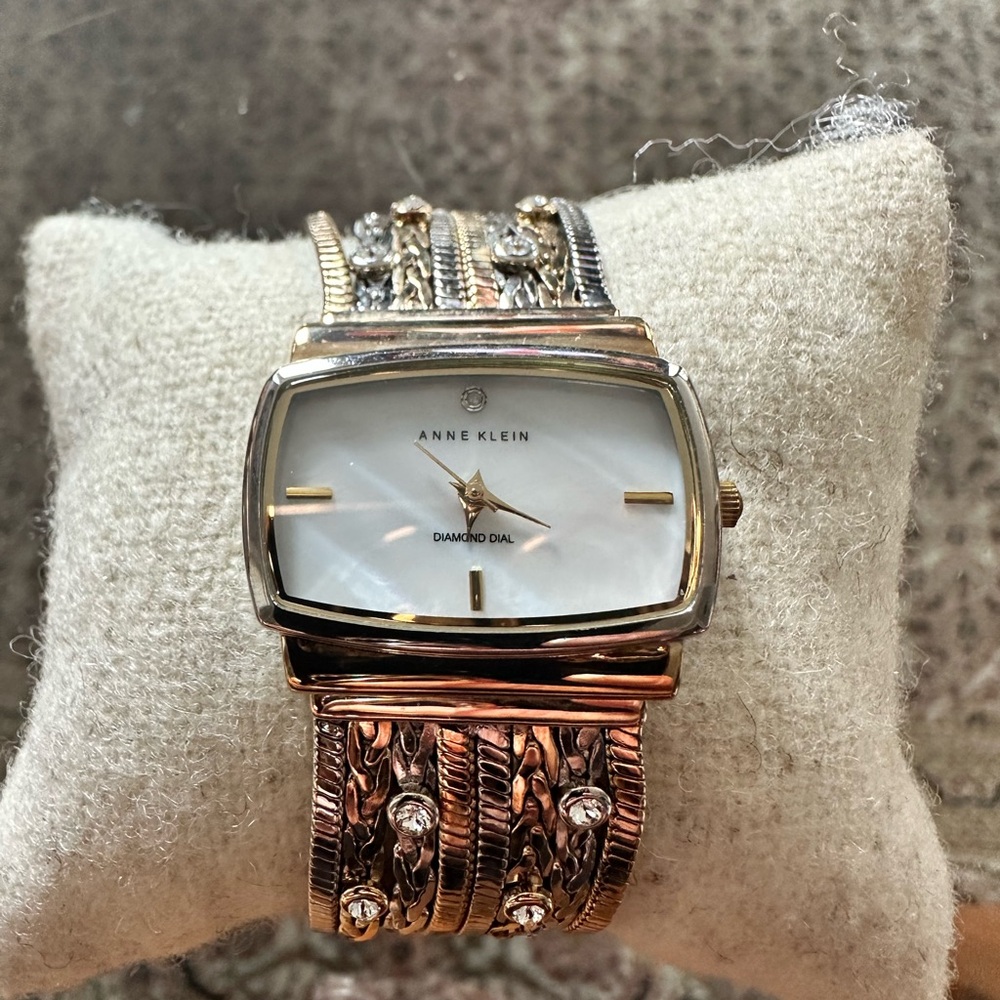 Anne Klein Women's Gold and Silver Bracelet Watch
